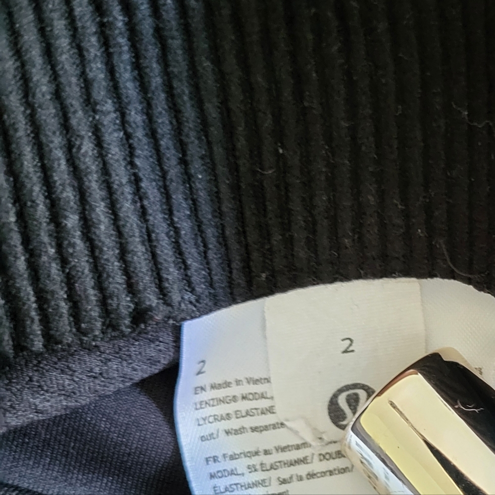 Lululemon Ribbed Softstreme Zip Leg Ribbed High- Rise Pants. - Picture 10 of 11
